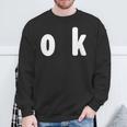 「Ok」面白い デザイン 語録 ネタ おもしろ 漢字 Ok スウェットシャツ 高齢者への贈り物