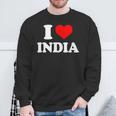 インド I Heart India I Love India スウェットシャツ 高齢者への贈り物