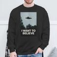 エイリアンufoアパレル「I Want To Believe」 長袖tシャツ スウェットシャツ 高齢者への贈り物