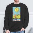 オリジナルのrider Waite Deckのムーンヴィンテージタロットカード。 長袖tシャツ スウェットシャツ 高齢者への贈り物