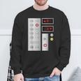 クールなエレベーターボタンアートメンズレディースリフトハロウィンコスチューム スウェットシャツ 高齢者への贈り物