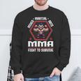 ケージファイティングで生き残るための総合格闘技mmaファイト 長袖tシャツ スウェットシャツ 高齢者への贈り物