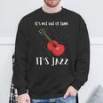 ジャズミュージックとジャズギター-調子が狂っていない 長袖tシャツ スウェットシャツ 高齢者への贈り物