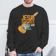 ジーザス・イズ・マイ・ロック・アンド・ザット・イズ・ハウ・アイ・ロール クリスチャン スウェットシャツ 高齢者への贈り物