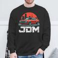 ディストレス Jdm レジェンド ドリフト レース レッドカー 東京スカイライン ギフト 長袖tシャツ スウェットシャツ 高齢者への贈り物