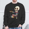 ドラミング スケルトン ドラム プレーヤー ドラマー パーカッション ドラム 長袖tシャツ スウェットシャツ 高齢者への贈り物