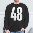 ナンバーフォーティーエイト 48 スポーツチーム制服 誕生日 48 スウェットシャツ 高齢者への贈り物