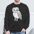 フクロウ愛好家 メンフクロウ かわいい 白い鳥 精神 動物 自然 アート スウェットシャツ 高齢者への贈り物