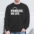 ヘッドホン No Music No Life Music Lover スウェットシャツ 高齢者への贈り物