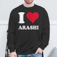 レッドハート I Love Arashi スウェットシャツ 高齢者への贈り物
