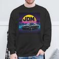 ヴェイパーウェーブ レトロ サンセット Jdm レジェンドカー 日本国内市場 長袖tシャツ スウェットシャツ 高齢者への贈り物