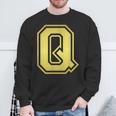 大文字 Q プリントされた明るいスタイルのデザイン。 スウェットシャツ 高齢者への贈り物