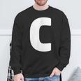 文字c 大文字 アルファベット モノグラム イニシャル スウェットシャツ 高齢者への贈り物