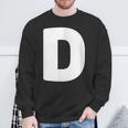文字d 大文字 アルファベット モノグラム イニシャル スウェットシャツ 高齢者への贈り物