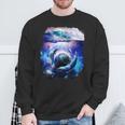 銀河 イルカ 宇宙 地球 海 スウェットシャツ 高齢者への贈り物