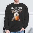 面白いtシャツ シュナウザー コーヒー イヌ わんこ メンズ グッズ かわいい おもしろ 面白い 服 ネタ スウェットシャツ 高齢者への贈り物