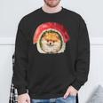 面白いtシャツ ポメラニアン 犬 イヌ 寿司 メンズ 犬好き グッズ かわいい おもしろ 面白い 服 ネタ スウェットシャツ 高齢者への贈り物