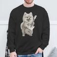 面白いtシャツ ポメラニアン 犬 ギター イヌ メンズ 犬好き グッズ かわいい おもしろ 面白い 服 ネタ 長袖tシャツ スウェットシャツ 高齢者への贈り物