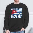 面白いキューバのハバナキューバの旗、アセレ・ケ・ボラ 長袖tシャツ スウェットシャツ 高齢者への贈り物