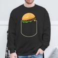 面白いハンバーガー ポケット入り ギフト チーズバーガー ポケット スウェットシャツ 高齢者への贈り物