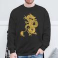 黄金龍 龍 幸運 富裕 幸せ 星 スウェットシャツ 高齢者への贈り物