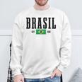 Brasil Est 1500 ブラジル ブラジリアン 国旗 プライド 長袖tシャツ スウェットシャツ 高齢者への贈り物