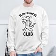 Crocodilelow Runners Club おもしろランニングマスコット 長袖tシャツ スウェットシャツ 高齢者への贈り物