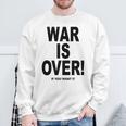 Exclusive War Is Over ご希望の場合限定ブラックプリント 長袖tシャツ スウェットシャツ 高齢者への贈り物
