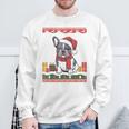 French Bulldog Santa Hat Frenchie Dog Ugly Christmas Sweater Sweatshirt Gifts for Old Men
