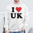 I Heart Uk Initials I Love UK First And Last Name U K 長袖tシャツ スウェットシャツ 高齢者への贈り物