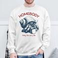Homebody 居心地の良い生活 面白いヤドカリとコーヒー スウェットシャツ 高齢者への贈り物