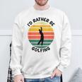 I'd Rather Be Golfing Golfer スポーツアパレル ゴルフ メンズ スウェットシャツ 高齢者への贈り物