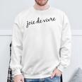Joie Deivre フランス語の格言tシャツ スウェットシャツ 高齢者への贈り物