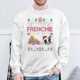 I Left My Frenchie To Be Here French Bulldog Ugly Christmas Tri-Blend Sweatshirt Gifts for Old Men