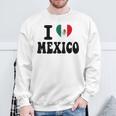 I Love Mexico ハートフラッグ レトロ 旅行 お土産 スウェットシャツ 高齢者への贈り物