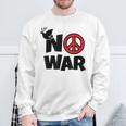 No War 反戦 平和の鳩 スウェットシャツ 高齢者への贈り物