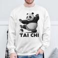 おもしろパンダ 動物 太極拳 格闘技 陰陽バランス スウェットシャツ 高齢者への贈り物