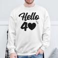 こんにちは40歳 40歳 40歳 誕生日 四十歳 母 スウェットシャツ 高齢者への贈り物