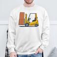 キッズ フォークリフト車両工事現場掘削機建設作業員 男の子 スウェットシャツ 高齢者への贈り物