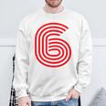 クールなレトロなレタリングジャージ、背番号6 6Eis スウェットシャツ 高齢者への贈り物
