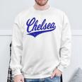 チェルシー ロンドン イングランド バーシティ スクリプト クラシック スポーツ ジャージ スウェットシャツ 高齢者への贈り物