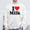 ハートミルクが大好き スウェットシャツ 高齢者への贈り物