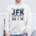 ヴィンテージ ニューヨーク Jfk 空港コード トラベルデイ レトロ Nyc 長袖tシャツ スウェットシャツ 高齢者への贈り物