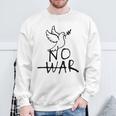 不戦の鳩 世界平和の象徴 ホープ・ハーモニー・フェスティバル No War Dove Of Wolrd Peace 長袖tシャツ スウェットシャツ 高齢者への贈り物