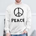 平和の印 平和のシンボル 世界平和 希望 調和 Peaceign World Peaceymbol Hope スウェットシャツ 高齢者への贈り物