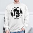 数字 14 Fourn サッカーボール Futbol スウェットシャツ 高齢者への贈り物