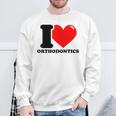 私は歯科矯正が大好きです スウェットシャツ 高齢者への贈り物