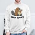 面白いビーバー分隊チームビーバー スウェットシャツ 高齢者への贈り物