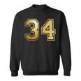 34 ナンバー34 チーム スポーツ グラフィック 代表チームのマッチング 長袖tシャツ スウェットシャツ