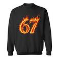 67 Fireixeven Meme Flames スラング 数字 面白い キッズ ティーン 長袖tシャツ スウェットシャツ